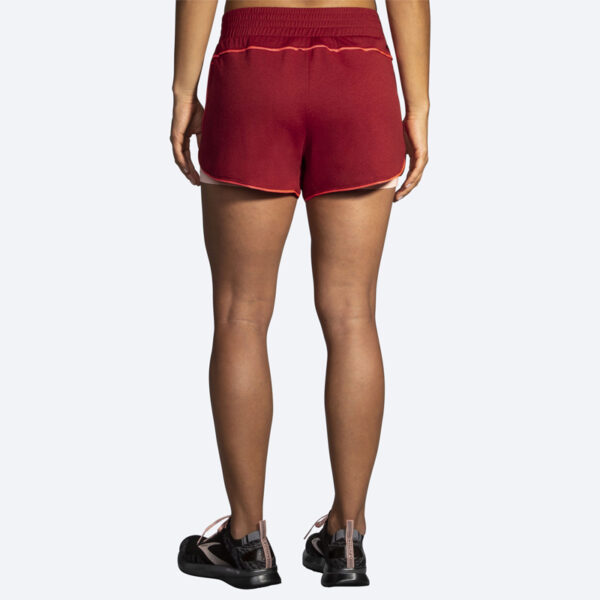 شورت ورزشی زنانه کشاله دار بروکس Brooks Rep 3" 2-in-1 Short عنابی