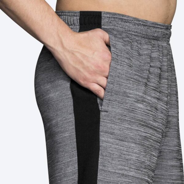 شلوارک ورزشی مردانه بروکس Brooks Rep 8" Short طوسی مشکی