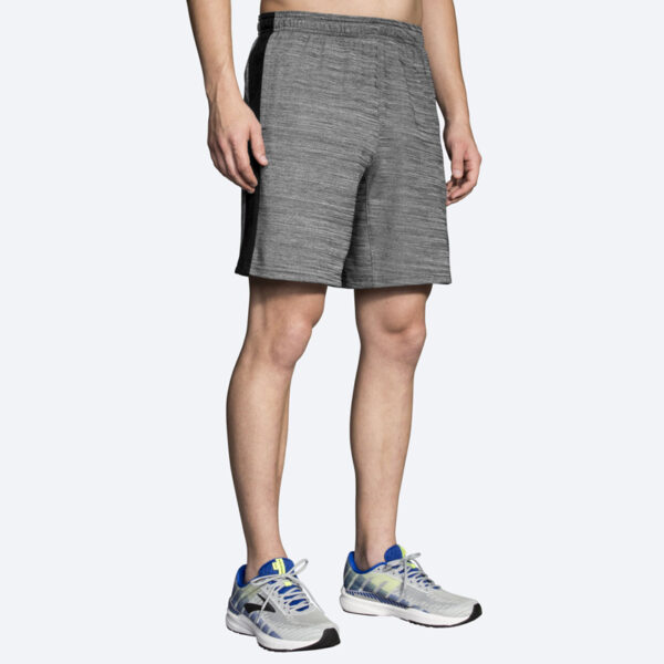 شلوارک ورزشی مردانه بروکس Brooks Rep 8" Short طوسی مشکی