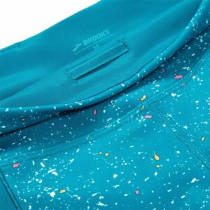 شورت تایت ورزشی زنانه بروکس Brooks Method 5" Short Tight آبی طرح دار