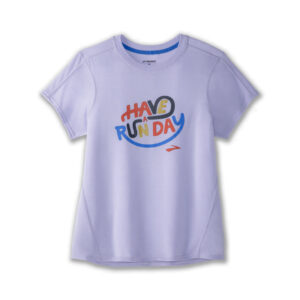 تیشرت ورزشی زنانه بروکس Brooks Short Sleeve ویولت طرح دار