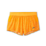 شورت ورزشی مردانه بروکس Brooks Sherpa 3" Split short زرد طرح دار