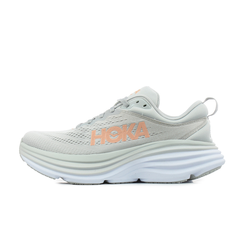 کفش رانینگ زنانه هوکا Hoka Women's Running Shoes Bondi 8 طوسی روشن