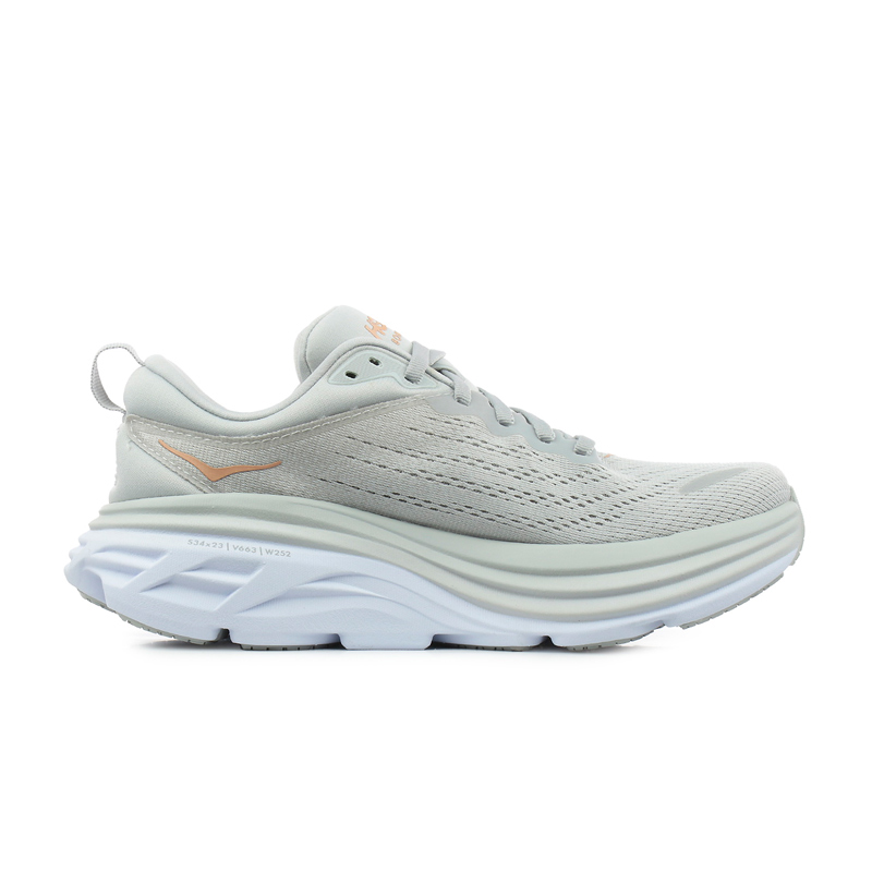 کفش رانینگ زنانه هوکا Hoka Women's Running Shoes Bondi 8 طوسی روشن