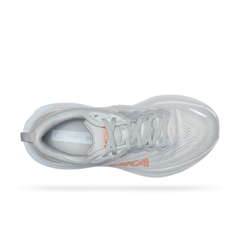 کفش رانینگ زنانه هوکا Hoka Women's Running Shoes Bondi 8 طوسی روشن