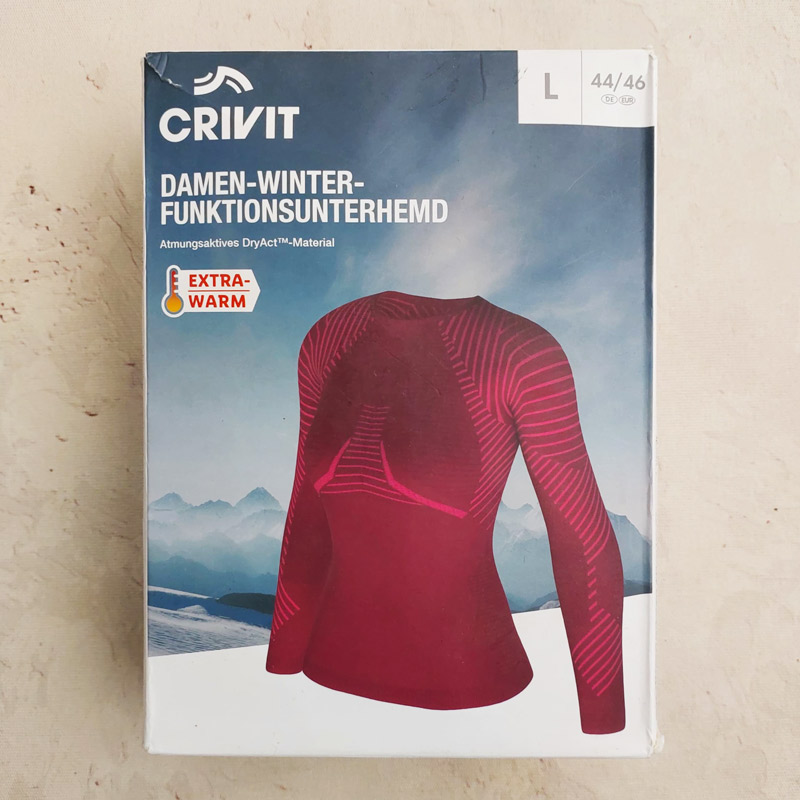 بلوز بیس لایر زنانه کوهنوردی کریویت Crivit Sous Vetement Technique Damen زرشکی