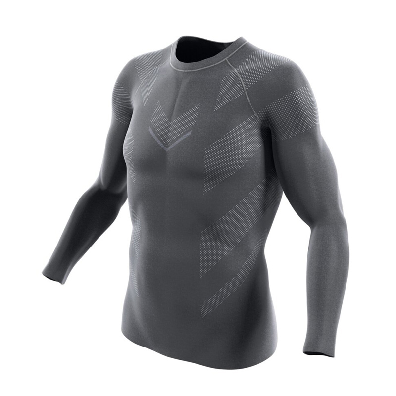 بلوز بیس لایر مردانه کوهنوردی کریویت Crivit Sous Vetement Technique Homme خاکستری