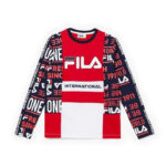 بلوز ورزشی مردانه فیلا Fila Sport Avide Long Sleeve سفید قرمز طرح دار