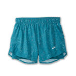 شورت ورزشی زنانه کشاله دار بروکس Brooks Chaser 5" 2-in-1 Short سبز طرح دار