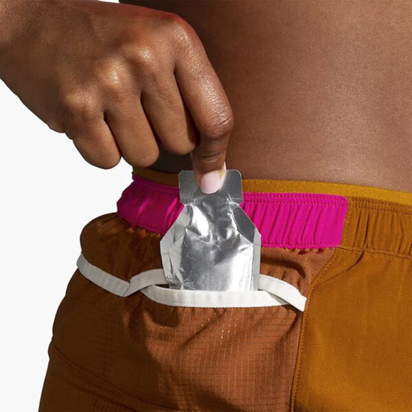شورت ورزشی زنانه کشاله دار بروکس Brooks High Point 3" 2-in-1 Short دارچینی