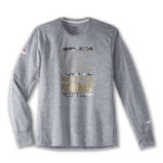 بلوز ورزشی مردانه بروکس Brooks MCM22 Distance Graphic LS طوسی طرح دار