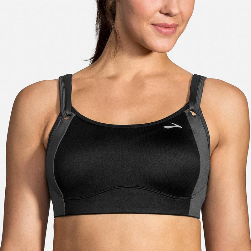 برا ورزشی بروکس Brooks Fiona Run Bra مشکی خاکستری