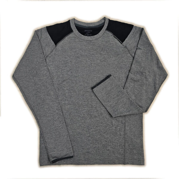 بلوز ورزشی ترمال مردانه بروکس Brooks Thermal Long Sleeve طوسی مشکی