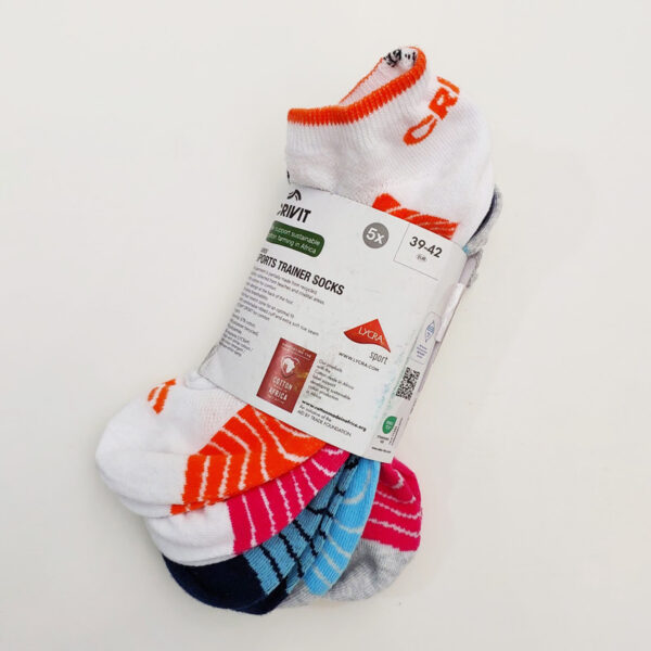 جوراب ورزشی زنانه کریویت Crivit Sport Socks Pack (پک پنج جفتی) سفید طوسی سرمه ای