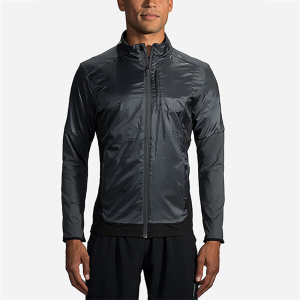کاپشن ورزشی مردانه بروکس Brooks Fusion Hybrid Jacket مشکی ذغالی