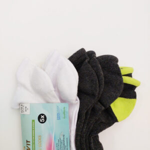 جوراب ورزشی مردانه کریویت Crivit Sport Socks Pack (پک پنج جفتی) سفید خاکستری