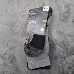 جوراب ورزشی حرفه ای کریویت Crivit Funktions Socken (پک دو جفتی) مشکی خاکستری
