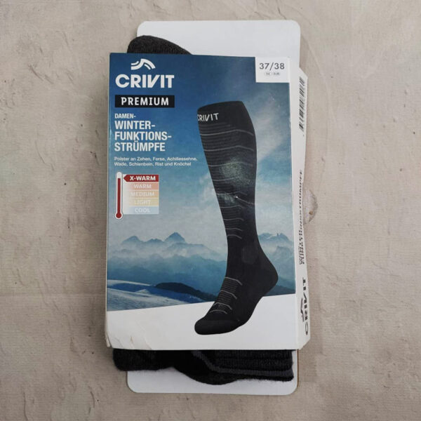 جوراب اسکی کریویت CRIVIT Ski Socks 01 مشکی خاکستری