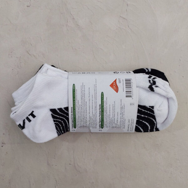 جوراب ورزشی زنانه کریویت Crivit Sport Socks Pack (پک پنج جفتی) سفید مشکی