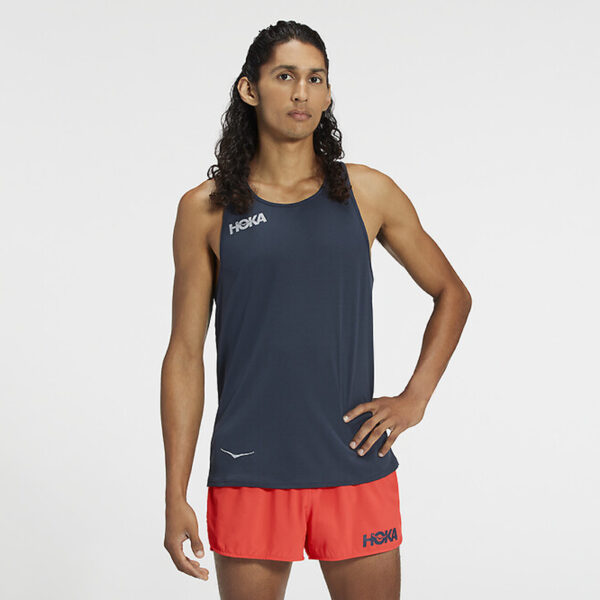 تاپ ورزشی مردانه هوکا Hoka Sport Top نیلی متالیک تیره