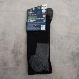 جوراب رانینگ زمستانی کریویت CRIVIT Winter Running Socks مشکی طوسی