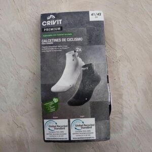 جوراب ورزشی کریویت Crivit Sport Cycling Socks Pack (پک دو جفتی) سفید مشکی