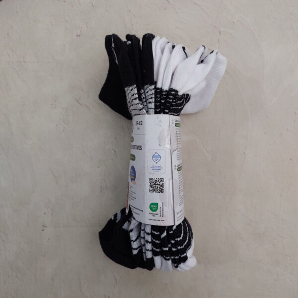جوراب ورزشی زنانه کریویت Crivit Sport Socks Pack (پک پنج جفتی) سفید مشکی