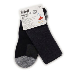 جوراب ورزشی مردانه کریویت Crivit Sport Socken (پک دو جفتی) مشکی خاکستری