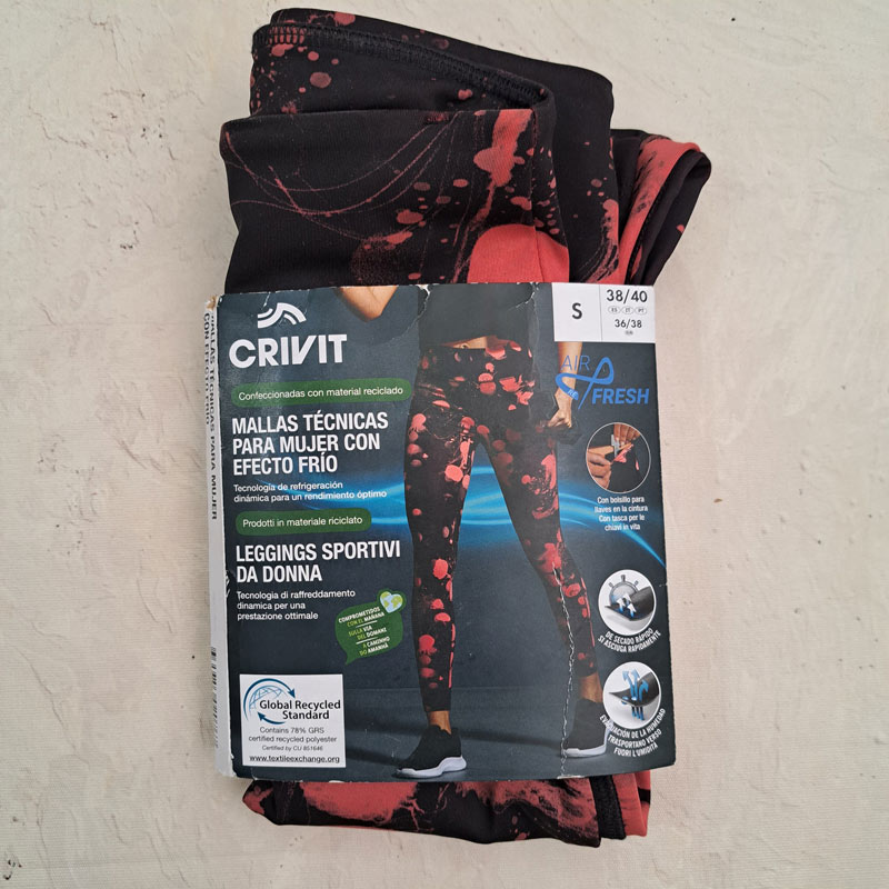 لگ ورزشی زنانه کریویت CRIVIT Sport Tights مشکی طرح دار