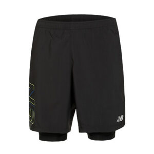 شورت کشاله دار ورزشی مردانه نیو بالانس New Balance PR Pacer 7" 2-in-1 Short مشکی