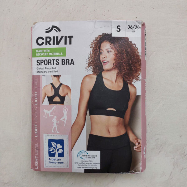 نیم تنه ورزشی کریویت CRIVIT Sport run bra 04 مشکی