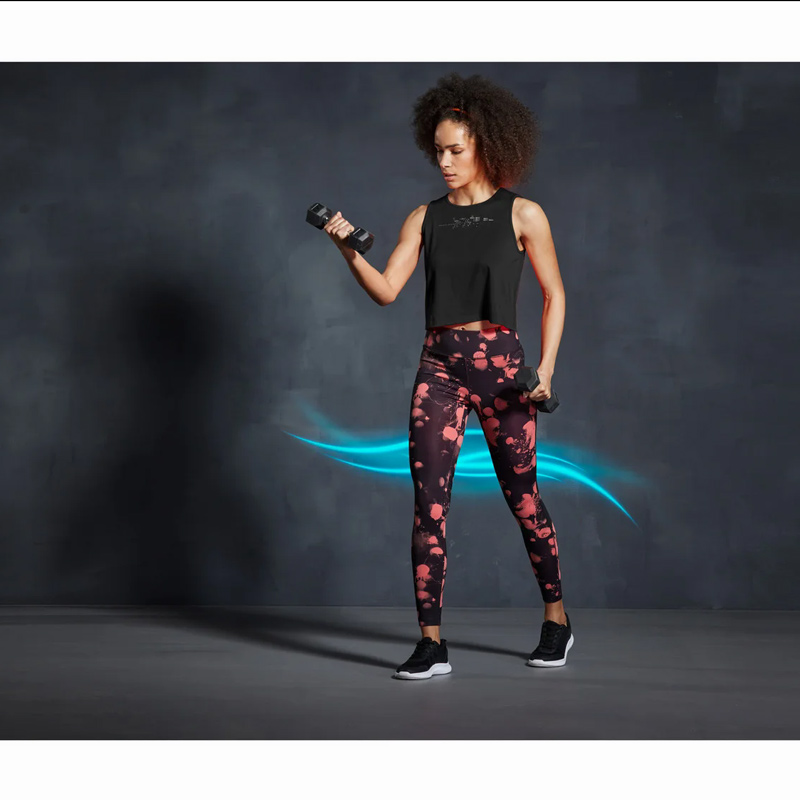 لگ ورزشی زنانه کریویت CRIVIT Sport Tights مشکی طرح دار