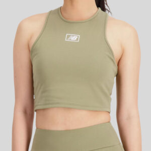 کراپ ورزشی زنانه نیو بالانس New Balance Sport Crop زیتونی روشن