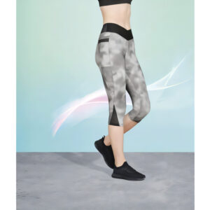 نیم لگ ورزشی زنانه کریویت Crivit Sport Cropped Legging 01 طرح آبرنگی