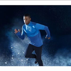 نیم زیپ ورزشی مردانه کریویت Crivit Funktionsshirt آبی کاربنی