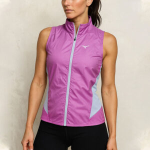 جلیقه رانینگ زنانه میزانو Mizuno Aero Vest شیفون یاسی یخی