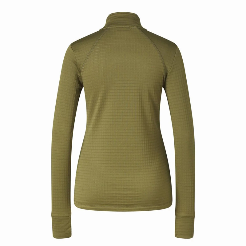 نیم زیپ ورزشی زنانه کریویت Crivit Thermo Funktionsshirt زیتونی