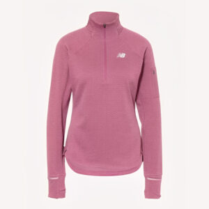 نیم زیپ زنانه نیوبالانس New Balance Heat Grid Half Zip longsleeve‏ انگوری