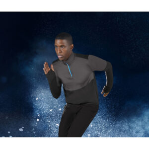 نیم زیپ ورزشی مردانه کریویت Crivit Funktionsshirt مشکی ذغالی