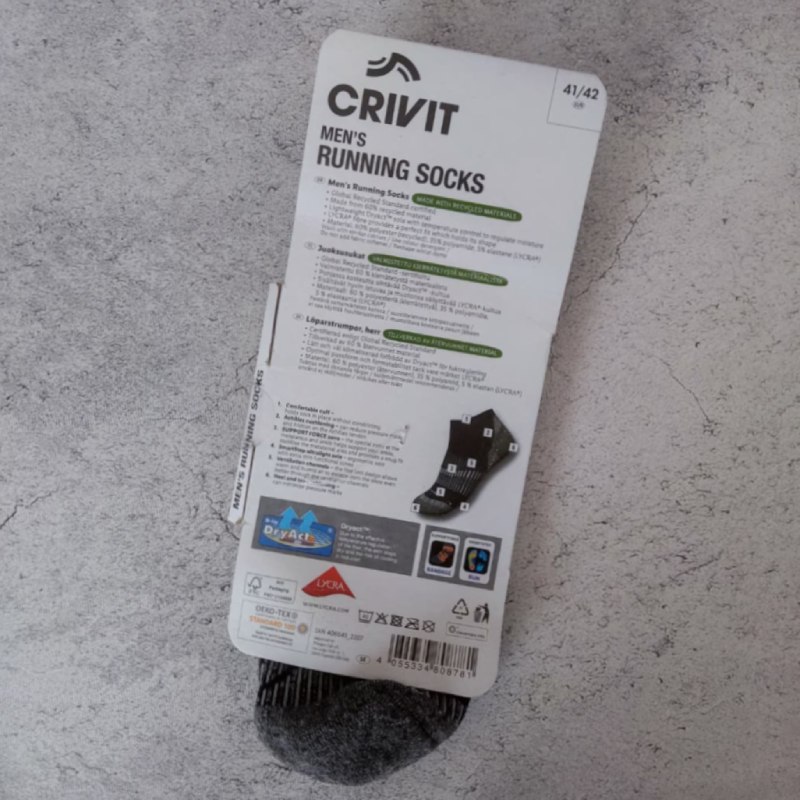 جوراب رانینگ کریویت CRIVIT Running Socks 01 مشکی