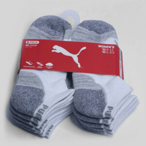 جوراب ورزشی زنانه پوما Puma Sport Socks Pack (پک شش جفتی) سفید طوسی