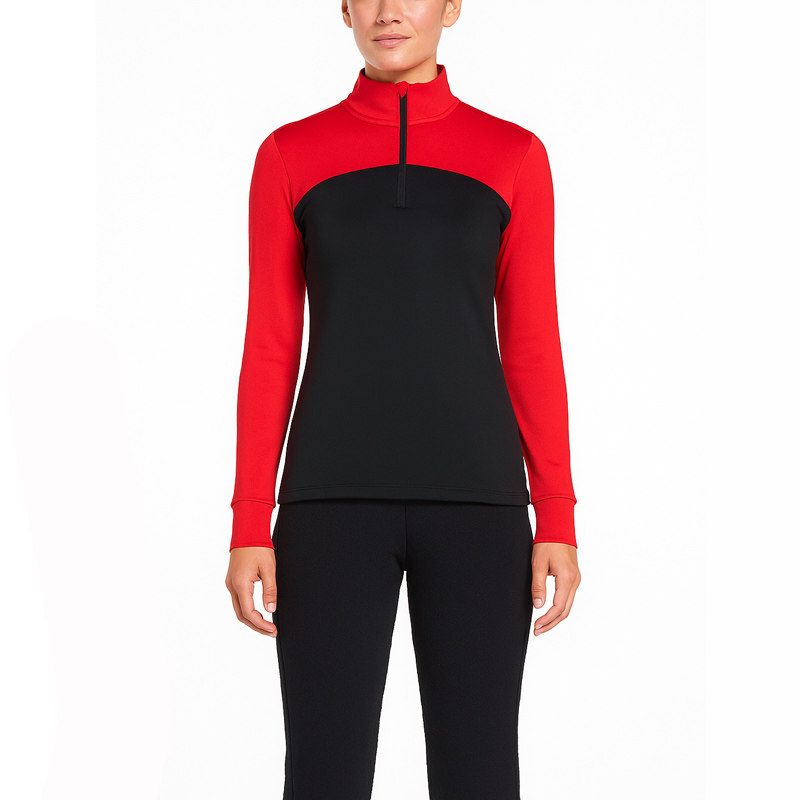 نیم زیپ ترمال زنانه کریویت Crivit Thermo Funktionsshirt مشکی قرمز