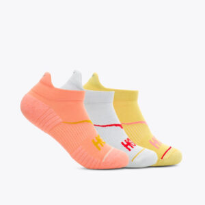 جوراب رانینگ هوکا Hoka Running Socks خاکستری روشن قرمز