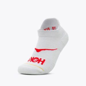 جوراب رانینگ هوکا Hoka Running Socks خاکستری روشن قرمز