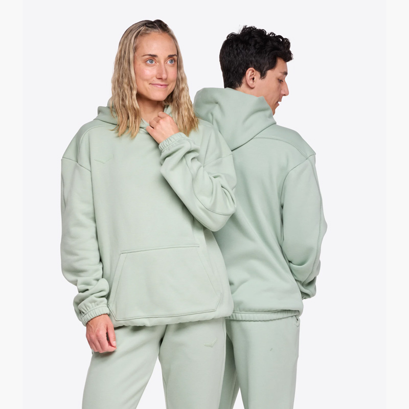 ست هودی و جاگر ورزشی هوکا Hoka Essential Jogger & Hoddie سبز سیج