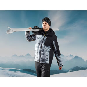 کاپشن اسکی مردانه Ski Jacket مشکی طرح دار