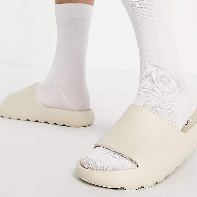 صندل آسوس Asos Shark Tooth Asos Yeezy Slides کرمی