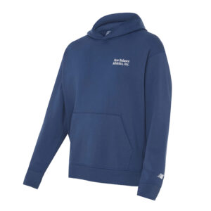 هودی ورزشی مردانه نیو بالانس New Balance Athletics Embroidered Relaxed Hoodie سرمه ای طرح دار