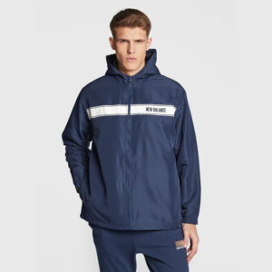 کاپشن ورزشی ضد آب مردانه نیو بالانس New Balance Sport Jacket سرمه ای سفید
