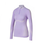 ست نیم زیپ و لگ بیس لایر زنانه کوهنوردی Sous Vetement Technique Funktionsunterhose ویولت